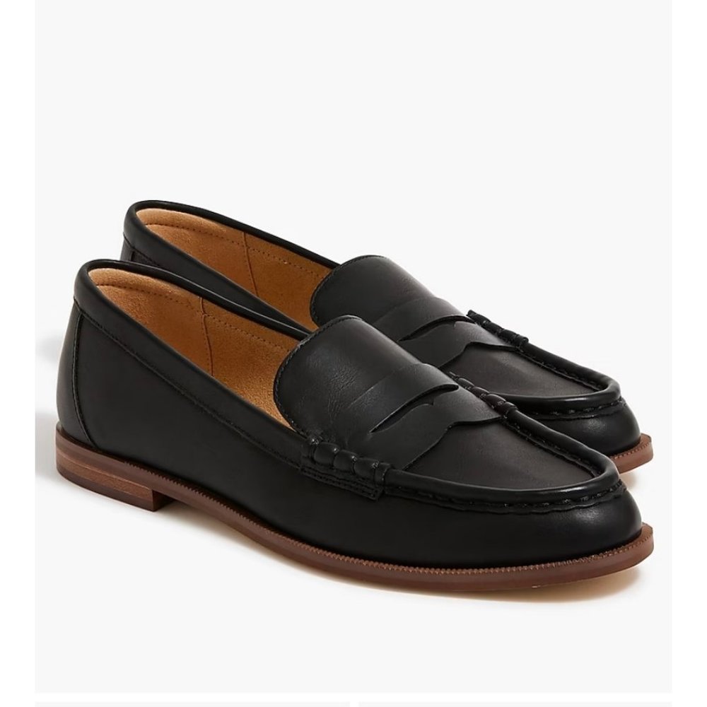J.Crew $138 Penny Loafers in Black Size 8.5